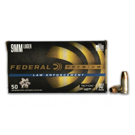 Federal 9mm Luger Hydra Shok 147gr